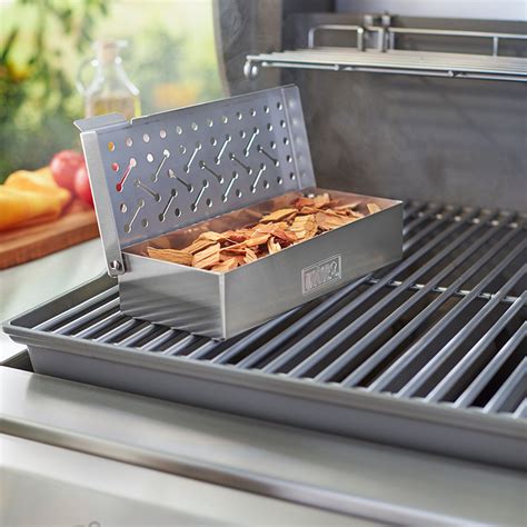 stainless steel bbq smoker box|weber universal smoker box.